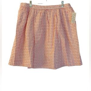 Isani For Target White Red Embroidered Lined Cotton Mini Skirt Pockets XL NEW